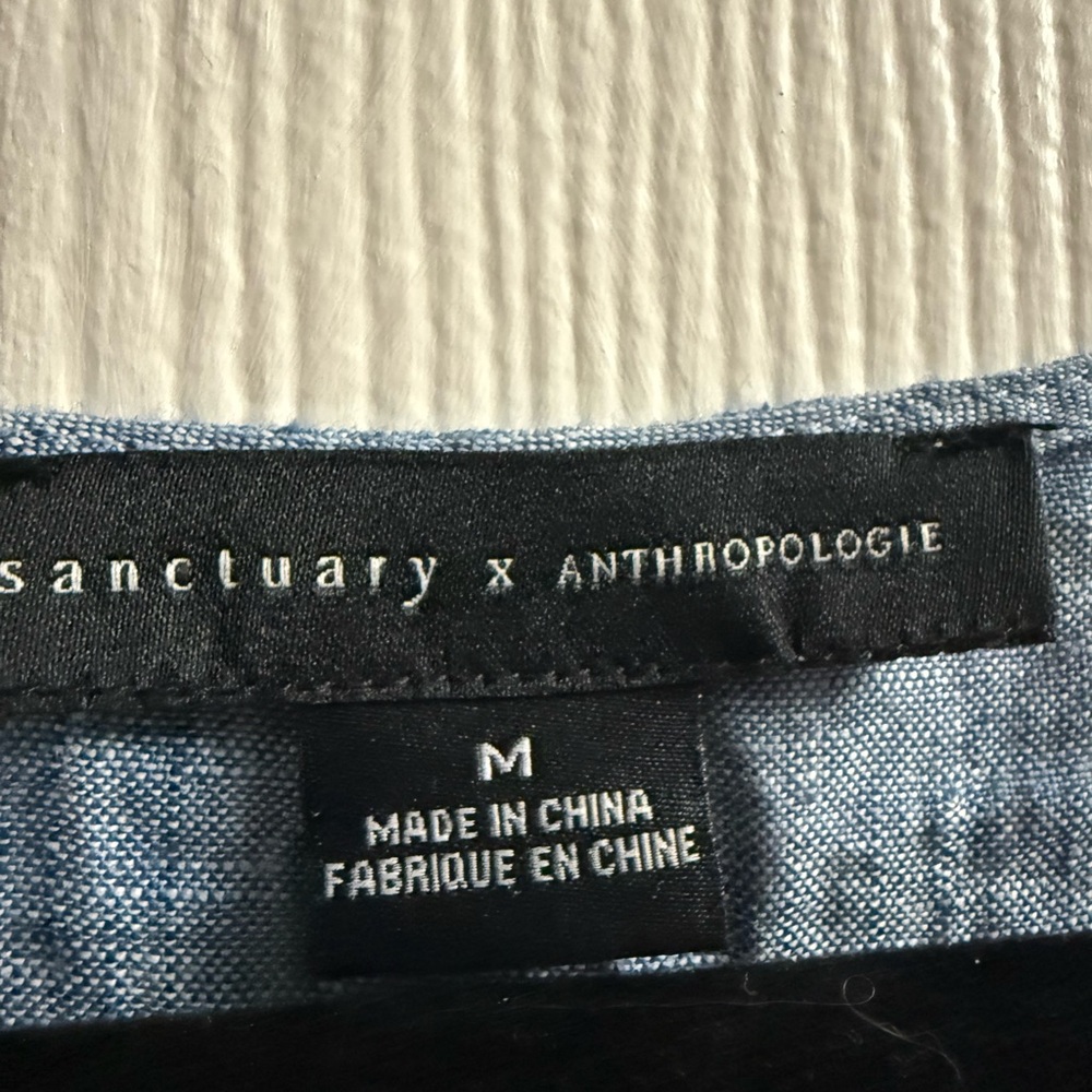 🆕 Sanctuary X Anthropologie Montana Linen Tie Front Short Romper Size Medium - Picture 5 of 13